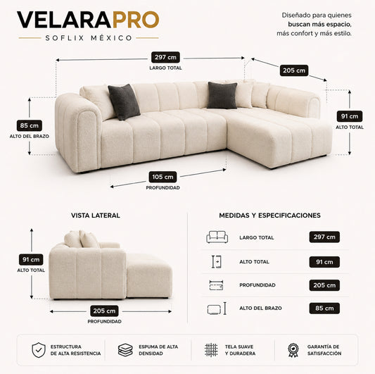 SOFLIXMÉXICO® VELARA — Uno de nuestros sofás más vendidos de 2026