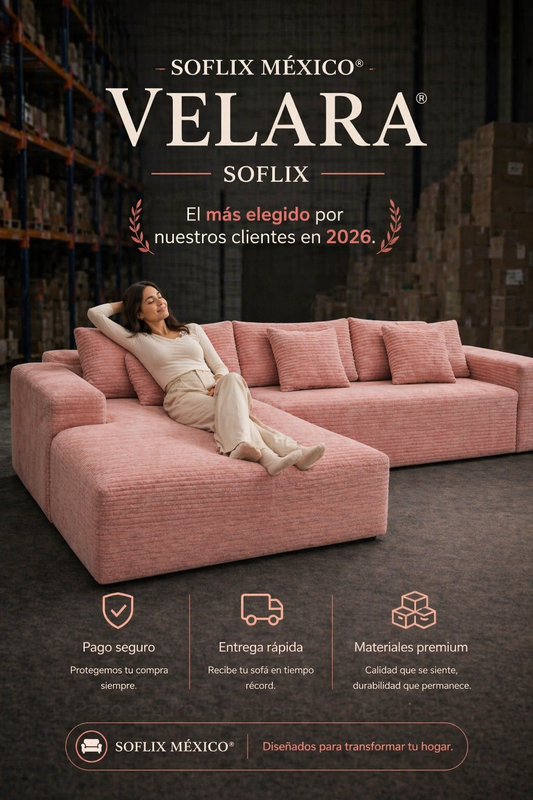 SOFLIXMÉXICO® VELARA — Uno de los sofás más vendidos del 2026.