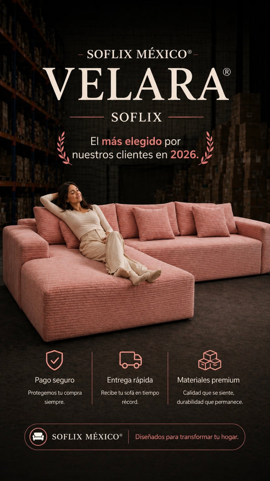 SOFLIXMÉXICO® VELARA — Uno de nuestros sofás más vendidos de 2026